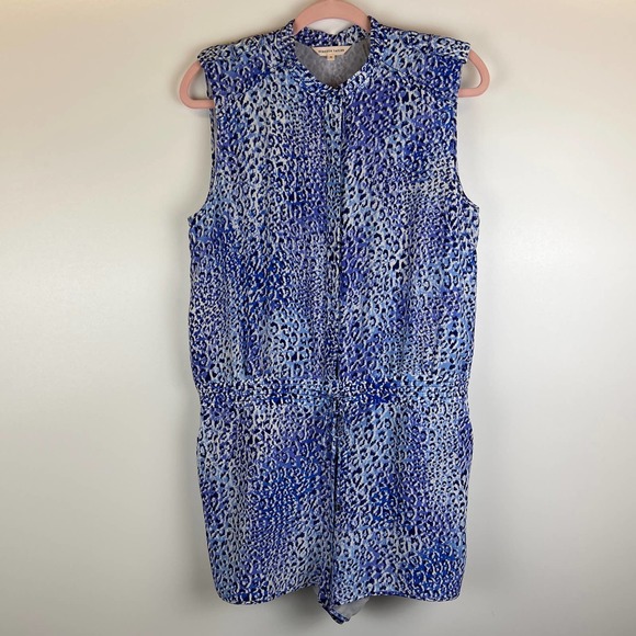 Rebecca Taylor Leopard Fever Romper, Size 8 - Picture 2 of 16